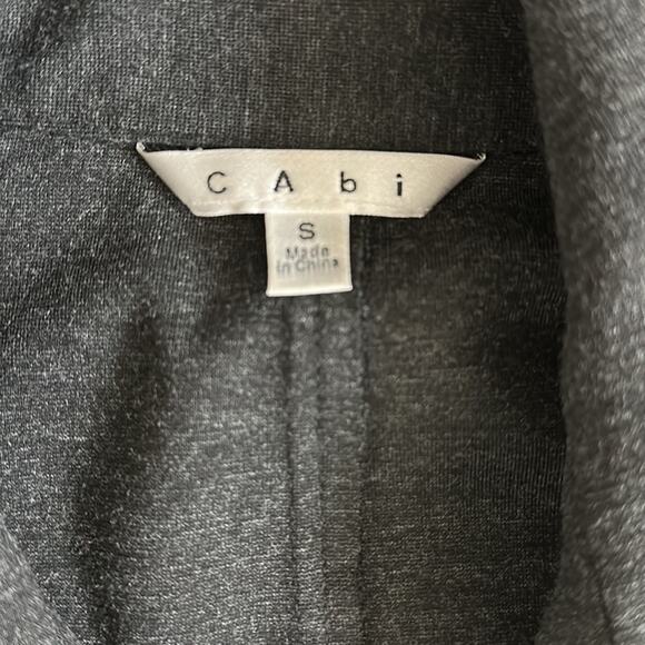 CAbi #648 Ponte Casablanca Knit Trench Coat Double Breasted Charcoal Gray Size S - Picture 8 of 13